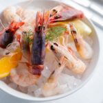 Cruditè di gamberi e scampi